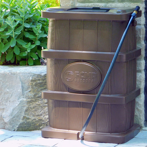 FCMP Outdoor Wood Grain Rain Barrel